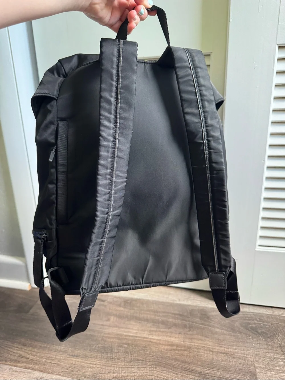 lululemon athletica Black Nylon Rucksack Backpack